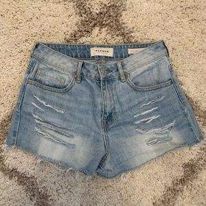 Distressed Denim Shorts